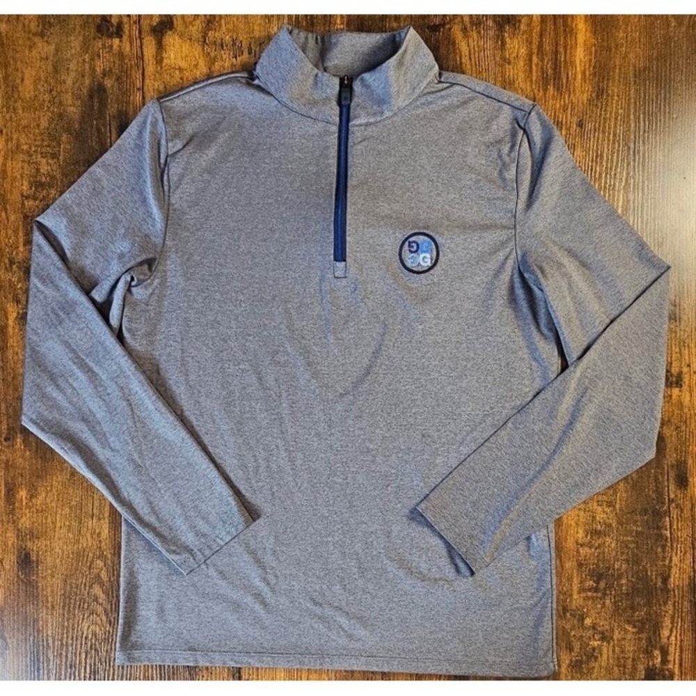 G/FORE 1/4 Zip Sweater Mens Small Gray Long Sleeve Pullover Golf Casual Stretch